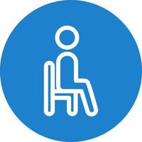 Sitting Vector Icon Design