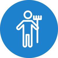 Man Holding Mop Vector Icon Design