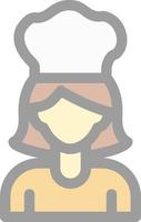 Chef Woman Vector Icon Design