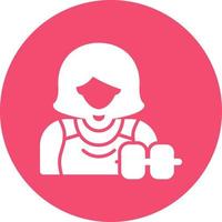 Woman Fitness Vector Icon Design