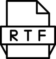 icono de formato de archivo rtf vector