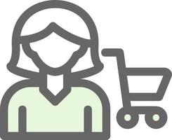 Woman Shopping Vector Icon Design