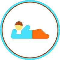 Lying Down Vector Icon Design