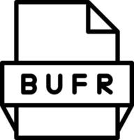 icono de formato de archivo bufr vector