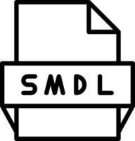 icono de formato de archivo smdl vector