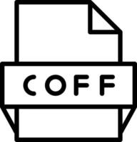 icono de formato de archivo coff vector