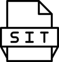 Sit File Format Icon vector