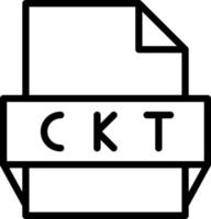 icono de formato de archivo ckt vector