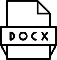 icono de formato de archivo docx vector