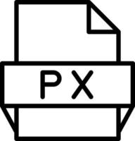 icono de formato de archivo px vector