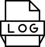 Log File Format Icon vector