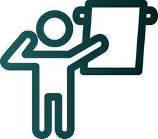 Man hanging Towel Vector Icon Design