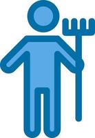 Man Holding Mop Vector Icon Design