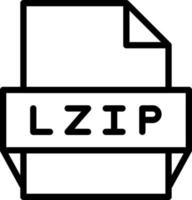 Lzip File Format Icon vector