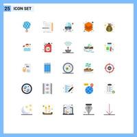 paquete de iconos vectoriales de stock de 25 signos y símbolos de línea para capas de diseño capa de programación tren elementos de diseño vectorial editables vector