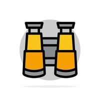 Binoculars Search Watch Abstract Circle Background Flat color Icon vector