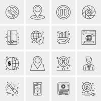 16 Universal Business Icons Vector Creative Icon Illustration to use in web and Mobile Related project