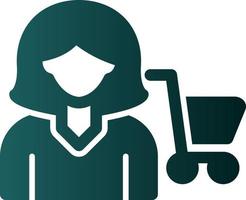 Woman Shopping Vector Icon Design