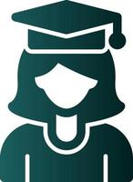 diseño de icono de vector de dama graduada