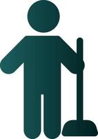 Man Holding Wiper Vector Icon Design