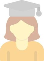 Graduated Lady Vector Icon Design