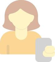 Woman Taking Selfie Vector Icon Design