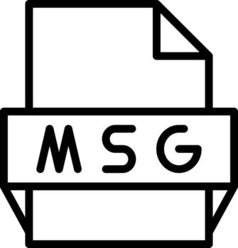 Msg File Format Icon vector
