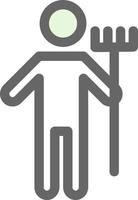 Man Holding Mop Vector Icon Design