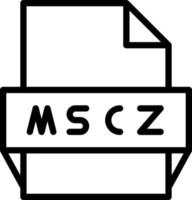 icono de formato de archivo mscz vector