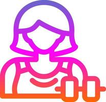 Woman Fitness Vector Icon Design