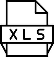 icono de formato de archivo xls vector