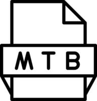 Mtb File Format Icon vector
