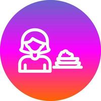 mujer lavando platos vector icono diseño