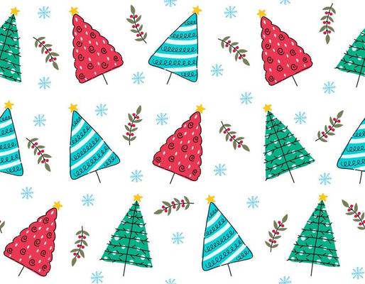 Cute Christmas tree pattern