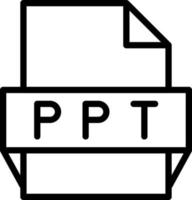 Ppt File Format Icon vector