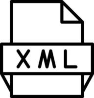 icono de formato de archivo xml vector