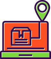 Online Shipment Tracking Vector Icon Design