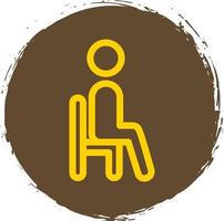 Sitting Vector Icon Design