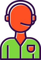 Customer Service Agent Vector Icon Design