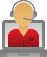 Online Call Center Vector Icon Design