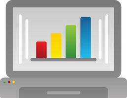 Online Bar Chart Vector Icon Design