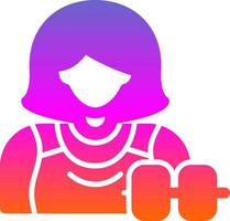 Woman Fitness Vector Icon Design