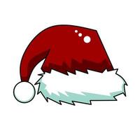 santa hat icon design, red hat santa with elegance concept vector