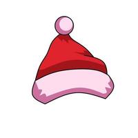 santa hat icon design, red hat santa with elegance concept vector