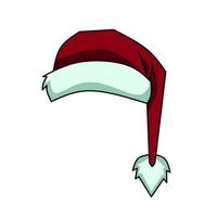 Santa hat icon, red Hat santa with elegance concept vector