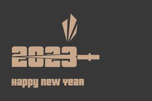Happy New Year 2023, illustration design with elegance concept vector