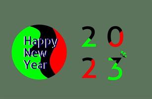 Happy New Year 2023, illustration design with elegance concept vector