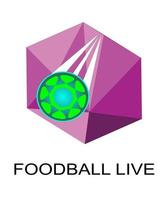 logotipo de fútbol, icono de bola de comida, vector