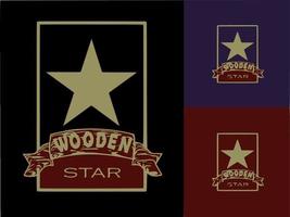 Star logo with gold texture,vector vector