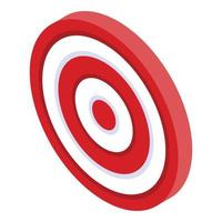 Target strategy icon, isometric style vector